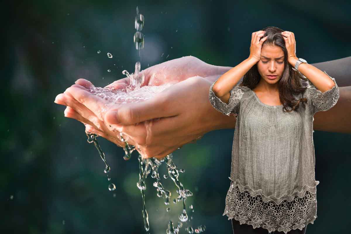 terribile allergia all'acqua